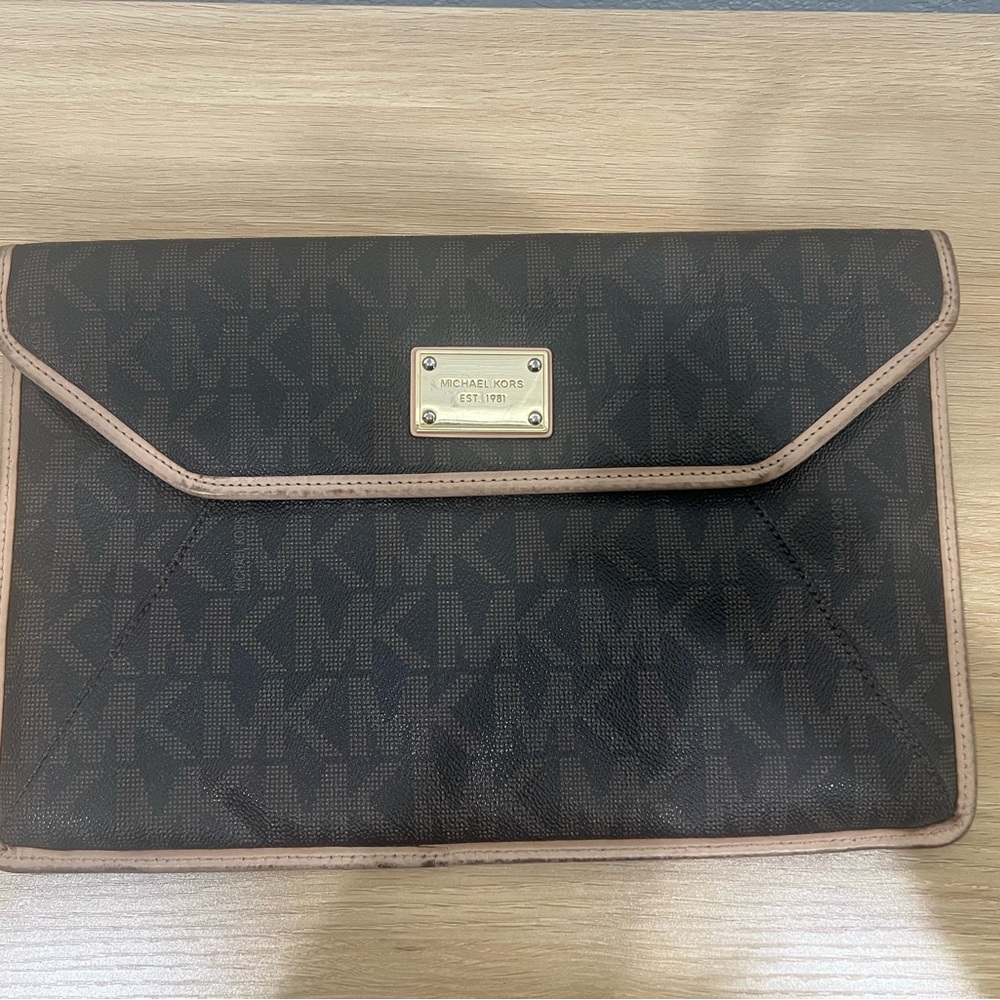 Michael Kors Brown Laptop Sleeve